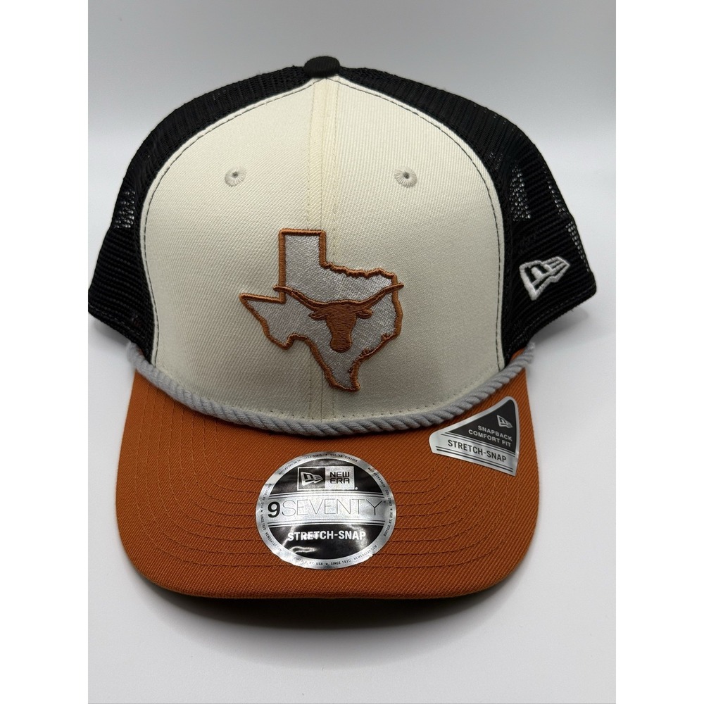 New Era 9SEVENTY Texas Longhorns Stretch-Snap Trucker Hat Cap Black One Size